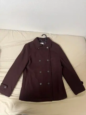 LACOSTE 브라운 더블 브레스트 코트 42