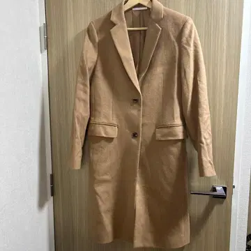 UNIQLO 베이지 캐시미어 혼방 울 체스터 코트 M