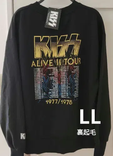 택 포함 새상품 KISS ALIVE II TOUR 트레이닝복 블랙 LL