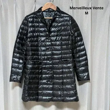 Merveilleux Vente 롱 다운 코트 블랙 경량 M