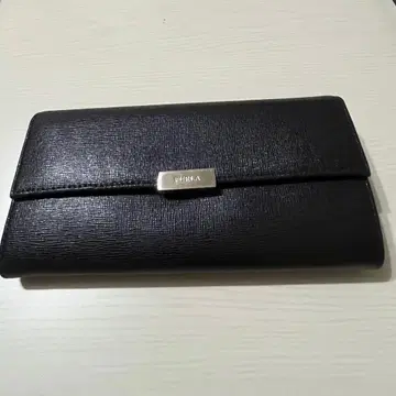 FURLA 블랙 가죽 장지갑