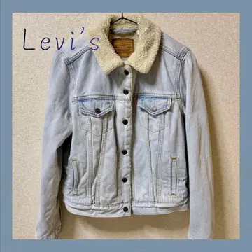 Levi's 리바이스 보아 데님 자켓 G 자켓 아이스 블루 M