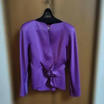 티에리 뮤글레 노카라 보라색 자켓