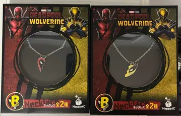 MARVEL Happy 복권 데드풀 울버린 목걸이 2개 세트