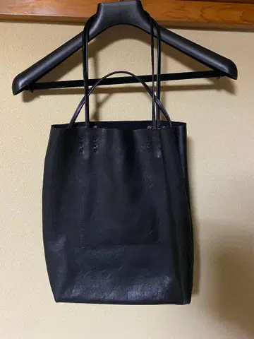 SLOW 블랙 2way 가죽 토트백