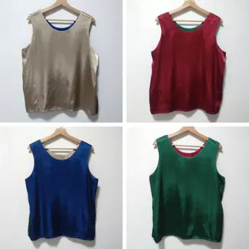 구제 의류 susan graver 리버서블 4색 슬리브리스