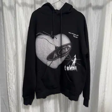 kashiko 블랙 후드티 속기모 오버 사이즈 젠더프리