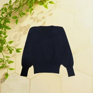 [ 80s 90s 구제 의류 ] V넥 벌룬 슬리브 빈티지 풀오버