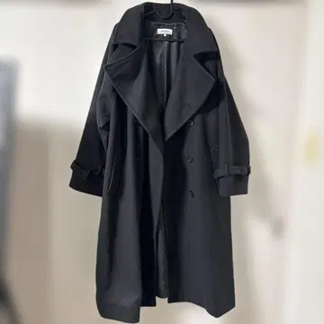 2WAY 오버 사이즈 소프트 멜톤 래글런 롱 트렌치코트