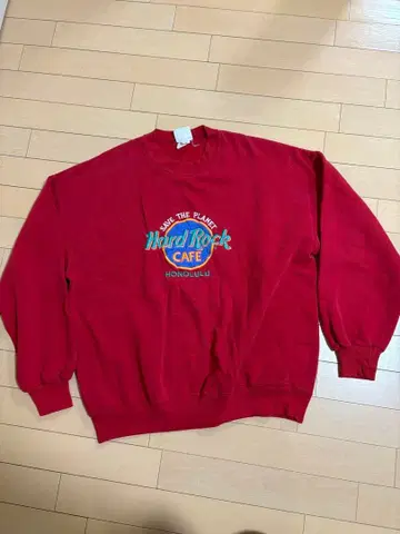 하드 록 카페 XL 레드 맨투맨