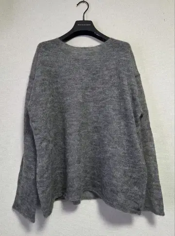 24AW 루즈 모헤어 MIX 보트넥 니트