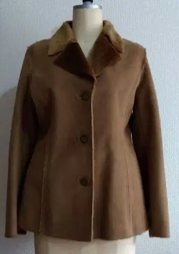 브라운 무스탕 코트 L 사이즈
