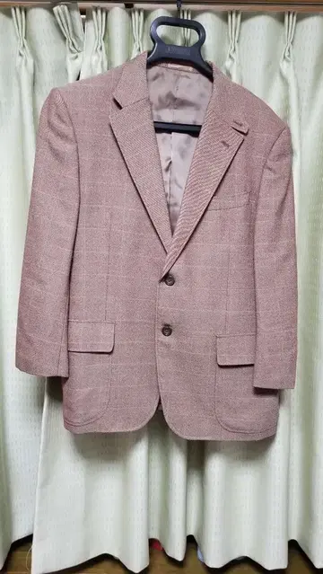 MICHEL KLEIN 브라운 계열 체크 무늬 테일러드 자켓 S 사이즈