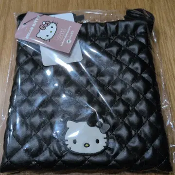 LOWRYSFARM 헬로키티 퀼팅 복조리 파우치 블랙