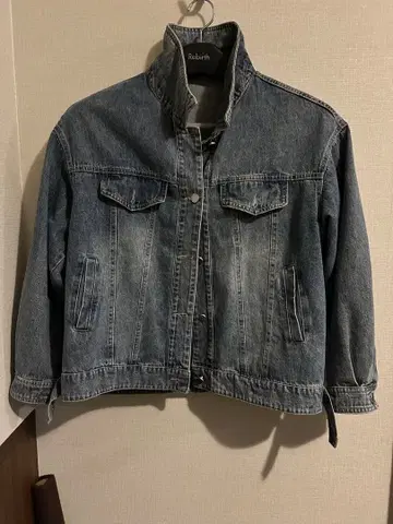 데님 자켓 스탠드 카라