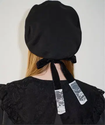 레이스 리본 베레모