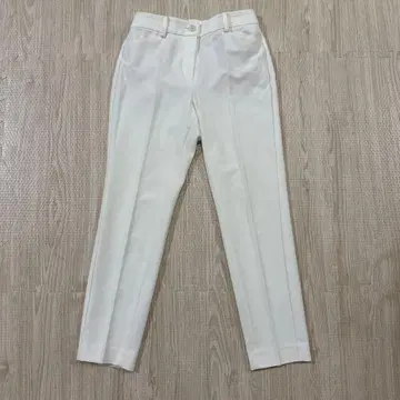 플라스테 PLUS STYLE 스틱 팬츠 코튼 블렌드 화이트