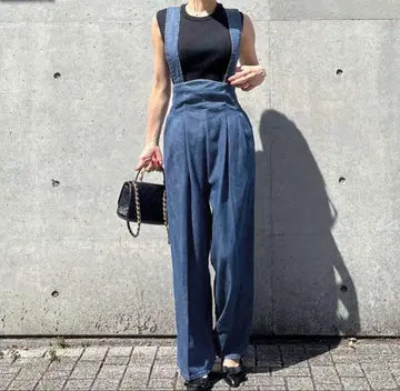 새상품급 젠느 2way 하이웨스트 릴랙스 데님 팬츠 M