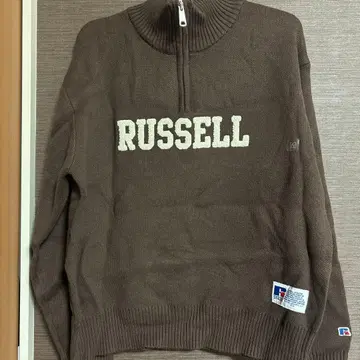 러셀 (RUSSELL) 칼리지 로고 니트 스웨터