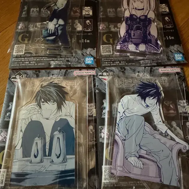 신상 현물) 제일복권 데스노트 G상 아크릴 스탠드 4종 일괄 판매