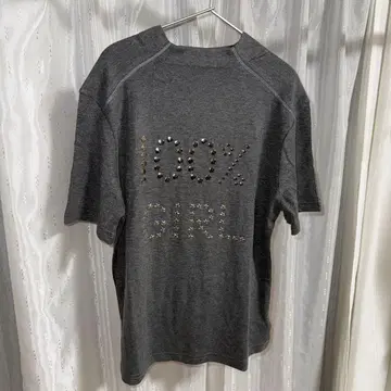 100% GIRL 스톤 장식 그레이 반팔 티셔츠