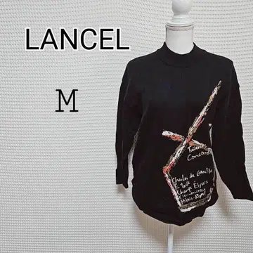 LANCEL 블랙 하이넥 M 아트 프린트