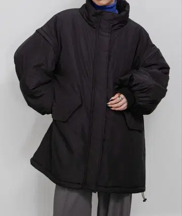 소매 탈부착 스탠드 칼라 몬스터 코트