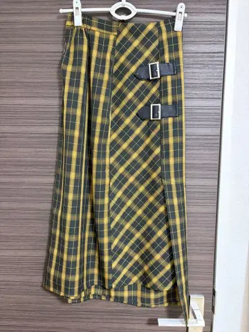 TINA:JOJUN 체크 무늬 롱 스커트