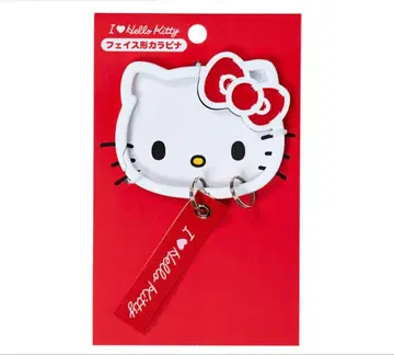 [새상품] 헬로키티 페이스형 카라비너 키티 카라비너