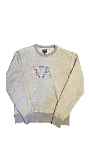 NOAH 그레이 자수 로고 트레이닝복 맨투맨