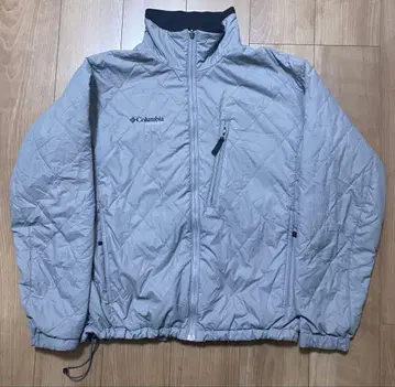 컬럼비아 나일론 자켓 충전솜 그레이 L 로고 자수 아웃도어
