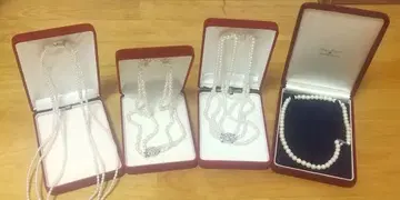 펄 목걸이 진주 4점