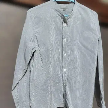 MARGARET HOWELL 라이트 그레이 스트라이프 셔츠 II 사이즈