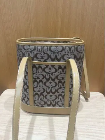 토트백 그레이 브라운 로고입 핸드백 가방