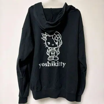 yoshikitty 집업 후디 블랙