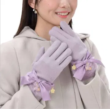 MARY QUANT x 디즈니 파스칼 참 장갑 퍼플