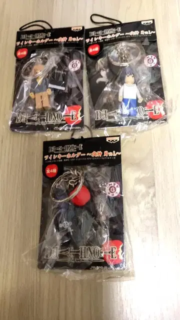 미개봉 데스노트 트윈 키링 야가미 라이토 L 류크 3체 세트