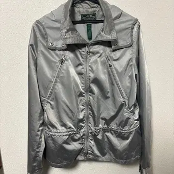 L-RL 실버 나일론 자켓 그런지 y2k