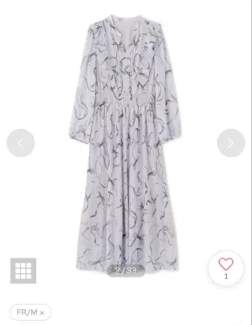 [ 새상품 미착용 ] 질 바이 질 스튜어트 리본 프린트 플리츠 원피스