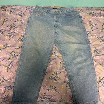 BEAMS HEART 라이트 블루 스트레이트 데님 L 사이즈