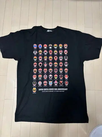 슈퍼 전대 50주년 기념 역대 레드 T셔츠 XL 사이즈