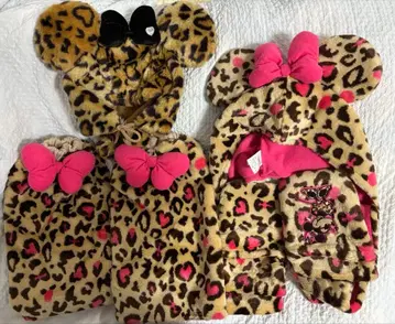 디즈니 레오파드 무늬 머플러 팬캡 레그 워머 단종