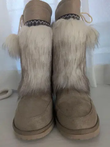 치로리안 어그 부츠 보아 부츠 경량 볼륨 브라운 퍼