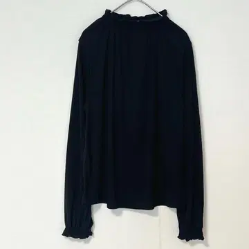 자라 ZARA 긴팔 블라우스 [ S ] 프릴 디테일 블랙 돌려입기