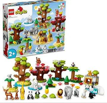 듀플로 세계의 동물 사다리차 기차 트럭과 셔블카 묶음 판매