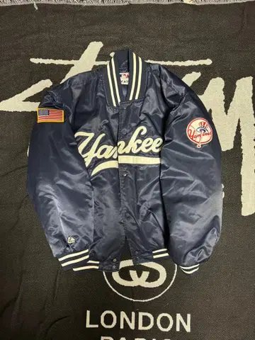 Majestic 뉴욕 양키스 바시티 자켓 L 네이비