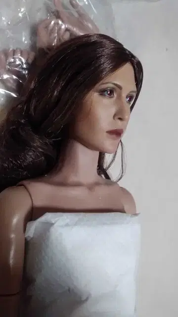 리얼 여성 피규어 약 30cm 브라운 머리