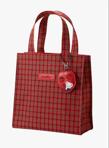 familiar 체크 무늬 토트백