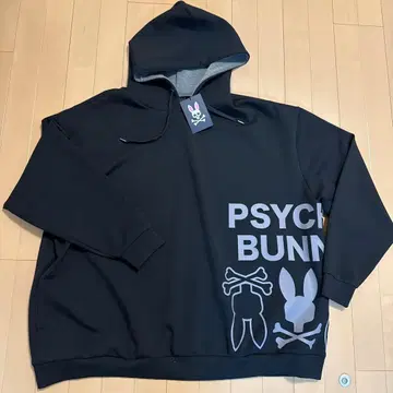 PSYCH BUNNY 블랙 후드티 F 사이즈
