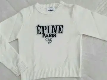 epine 화이트 프린트 니트 스웨터 긴팔